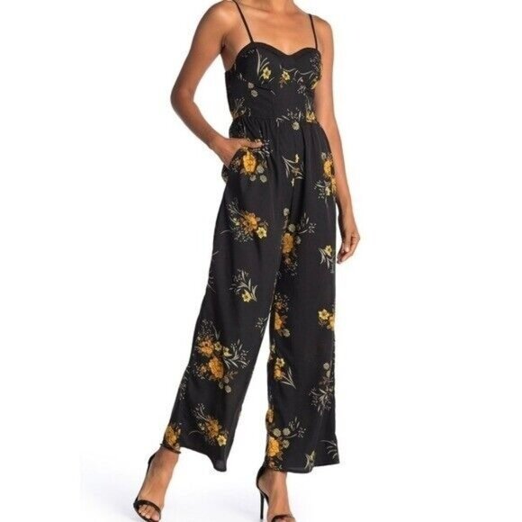 Band of Gypsies Floral spaghetti strap Jumpsuit size S - Picture 1 of 9